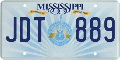 MS license plate JDT889