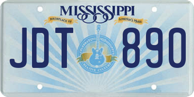 MS license plate JDT890