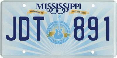 MS license plate JDT891