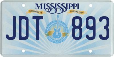 MS license plate JDT893