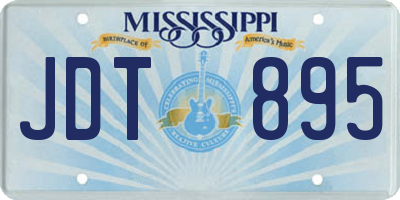 MS license plate JDT895