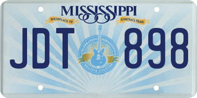 MS license plate JDT898