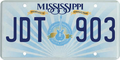 MS license plate JDT903