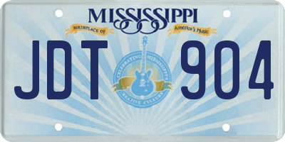 MS license plate JDT904