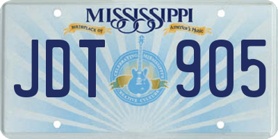 MS license plate JDT905