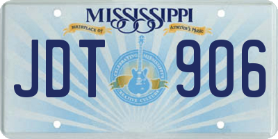 MS license plate JDT906