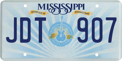 MS license plate JDT907