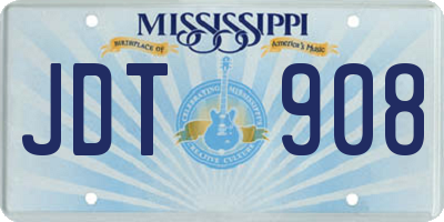 MS license plate JDT908