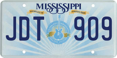 MS license plate JDT909