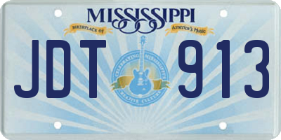 MS license plate JDT913