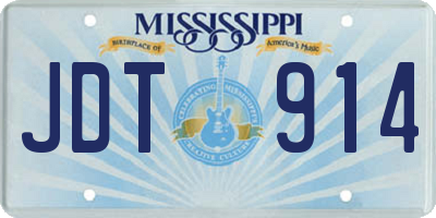 MS license plate JDT914