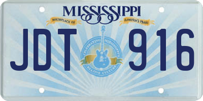 MS license plate JDT916