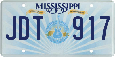 MS license plate JDT917