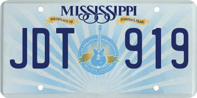 MS license plate JDT919