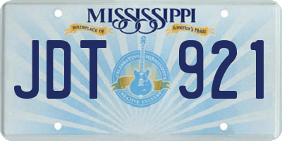 MS license plate JDT921