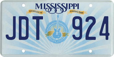 MS license plate JDT924