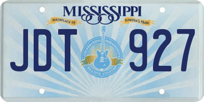 MS license plate JDT927