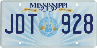 MS license plate JDT928