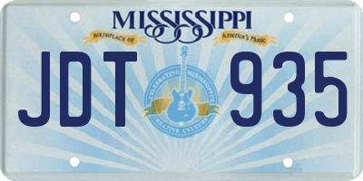MS license plate JDT935