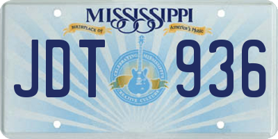 MS license plate JDT936