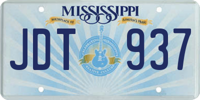 MS license plate JDT937