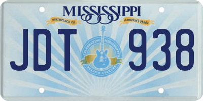 MS license plate JDT938