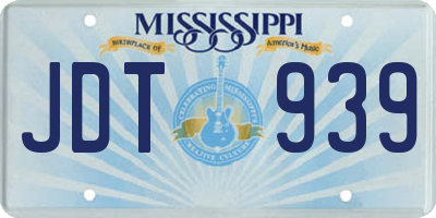 MS license plate JDT939