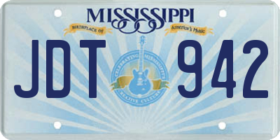 MS license plate JDT942