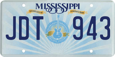 MS license plate JDT943