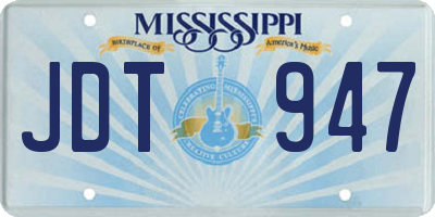 MS license plate JDT947