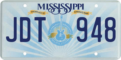 MS license plate JDT948