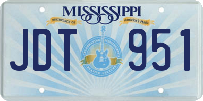 MS license plate JDT951