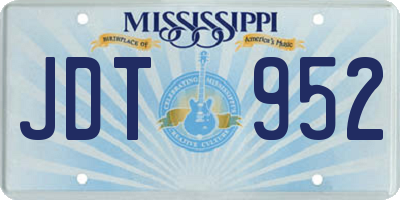 MS license plate JDT952