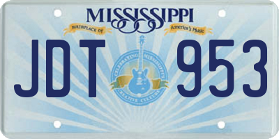 MS license plate JDT953