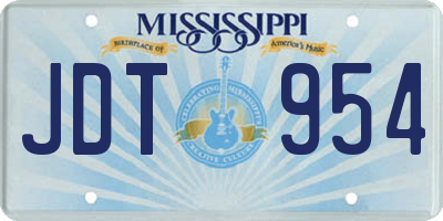 MS license plate JDT954