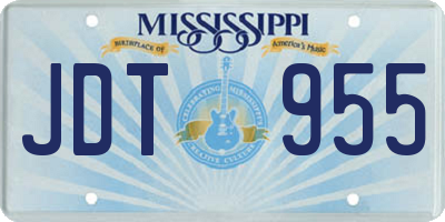 MS license plate JDT955