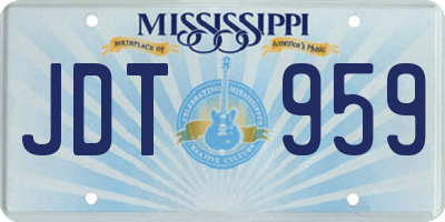 MS license plate JDT959