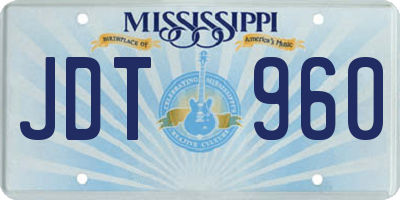 MS license plate JDT960