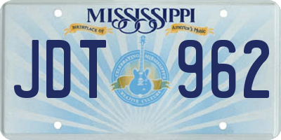 MS license plate JDT962