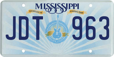 MS license plate JDT963