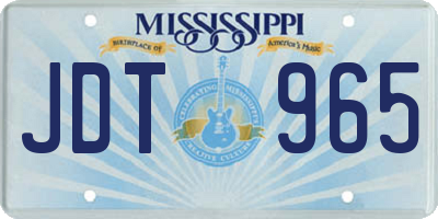 MS license plate JDT965