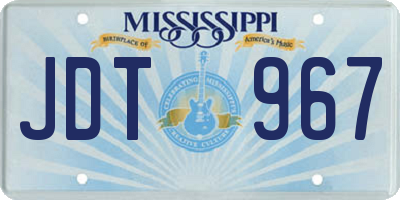 MS license plate JDT967