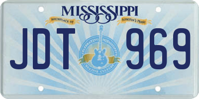 MS license plate JDT969