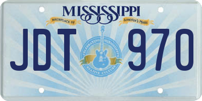 MS license plate JDT970