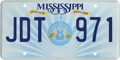MS license plate JDT971