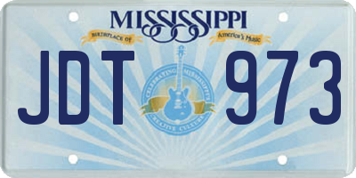MS license plate JDT973