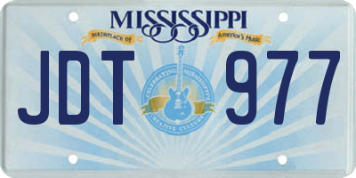 MS license plate JDT977