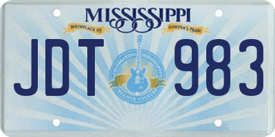 MS license plate JDT983