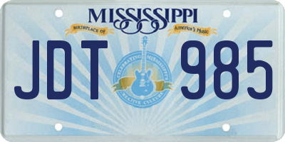 MS license plate JDT985
