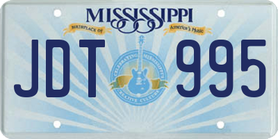 MS license plate JDT995